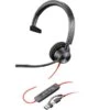 Poly Poly Blackwire 3310, Headset (schwarz, Mono, USB-C)