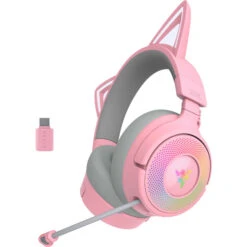Razer Kraken Kitty V3 Pro Quartz, Gaming-Headset (rosa/grau, Bluetooth, USB-Dongle, USB-Kabel) -ALTERNATE Razer Kraken Kitty V3 Pro Quartz Gaming Headset@@100152675 7