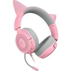 Razer Kraken Kitty V3 X Quartz, Gaming-Headset (rosa/grau, 3,5-mm-Klinkenstecker)