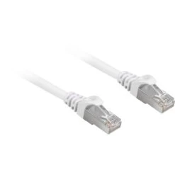 Sharkoon Patchkabel RJ45 Cat.6a SFTP (weiß, 2 Meter, LSOH (Halogenfrei))