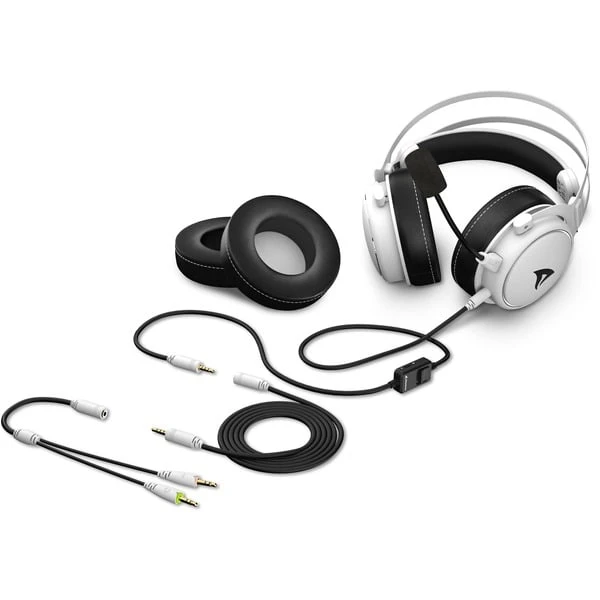 Sharkoon Skiller SGH50, Gaming-Headset (weiß, 3,5 Mm Klinke) 6 Sharkoon Skiller SGH50, Gaming-Headset (weiß, 3,5 Mm Klinke) – Bild 6