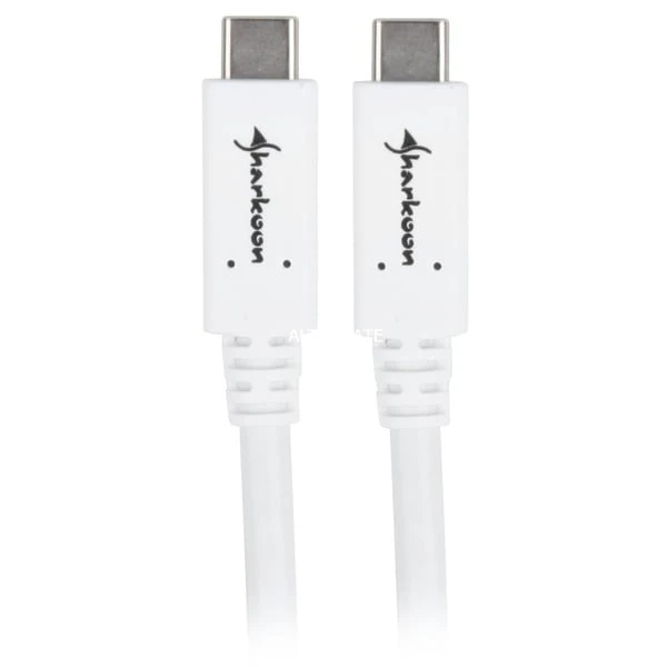 Sharkoon USB 3.2 Gen 2 Kabel, USB-C Stecker > USB-C Stecker (weiß, 0,5 Meter) – Bild 3