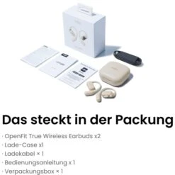 Shokz OpenFit, Kopfhörer (beige, Bluetooth, USB-C) -ALTERNATE Shokz OpenFit Kopfh rer@@100026676 3