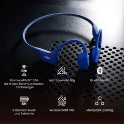 Shokz OpenRun, Kopfhörer (blau, Eclipse Blau, Bluetooth, Laden über USB-C) -ALTERNATE Shokz OpenRun Kopfh rer@@100074084 5