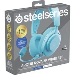 SteelSeries Arctis Nova 3P Wireless Aqua, Gaming-Headset (hellblau, Für Playstation, Bluetooth, WiFi, Mobile App Control) 20 SteelSeries Arctis Nova 3P Wireless Aqua, Gaming-Headset (hellblau, Für Playstation, Bluetooth, WiFi, Mobile App Control) -ALTERNATE SteelSeries Arctis Nova 3P Wireless Aqua Gaming Headset@@100123890 36