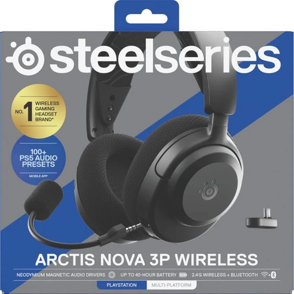 SteelSeries Arctis Nova 3P Wireless Black, Gaming-Headset (schwarz, Für Playstation, Bluetooth, WiFi, Mobile App Control) 9 SteelSeries Arctis Nova 3P Wireless Black, Gaming-Headset (schwarz, Für Playstation, Bluetooth, WiFi, Mobile App Control) – Bild 9