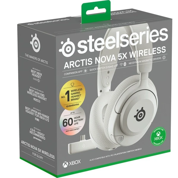 SteelSeries Arctis Nova 5X Wireless, Gaming-Headset (weiß) 7 SteelSeries Arctis Nova 5X Wireless, Gaming-Headset (weiß) – Bild 7