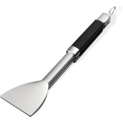 Weber Flache Grillzange Für Planchas, Grillbesteck (edelstahl/schwarz, Mit Verschluss-System)