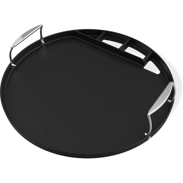 Weber Full Size Grillplatte, Plancha Für Holzkohlegrills Ø 57cm (schwarz) – Bild 3