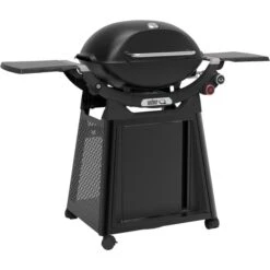 Weber Gasgrill Q 3200N+ Mit Premium-Rollwagen (schwarz, 6,44 KW, Mit Seitentischen)