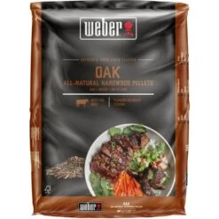 Weber Holzpellets Eiche, 8kg, Brennstoff (für Smoker Und Pelletgrills)