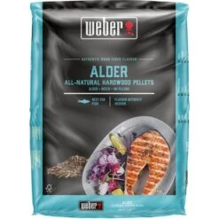 Weber Holzpellets Erle, 8kg, Brennstoff (für Smoker Und Pelletgrills)