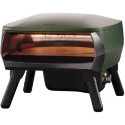 Witt Pizzaofen ETNA Rotante Piccolo 13" Mat Green (grün, Für Pizzen Bis Ca. Ø 33cm, Rotierender Pizzastein)