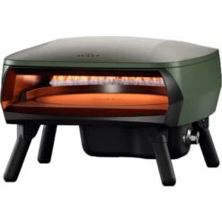 Witt Pizzaofen ETNA Rotante Piccolo 16" Mat Green (grün, Für Pizzen Bis Ca. Ø 40cm, Rotierender Pizzastein)