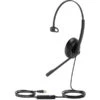 Yealink UH34 , Headset (schwarz, UC, 3,5 Mm Klinke, USB-C, Mono, Leder-Ohrpolstern)