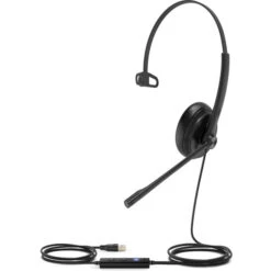 Yealink UH34 , Headset (schwarz, UC, 3,5 Mm Klinke, USB-C, Mono, Leder-Ohrpolstern)