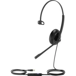 Yealink UH34 , Headset (schwarz, Microsoft Teams, 3,5 Mm Klinke, USB-C, Mono, Leder-Ohrpolstern)