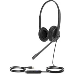 Yealink UH34 , Headset (schwarz, Microsoft Teams, 3,5 Mm Klinke, USB-C, Stereo, Leder-Ohrpolstern)