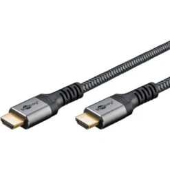 Goobay Plus High-Speed-HDMI-Kabel Mit Ethernet, 4K @ 60Hz (grau, 15 Meter)