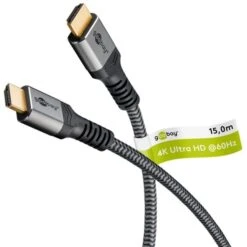 Goobay Plus High-Speed-HDMI-Kabel Mit Ethernet, 4K @ 60Hz (grau, 15 Meter) -ALTERNATE goobay Plus High Speed HDMI Kabel mit Ethernet 4K 60Hz@@100062964 3