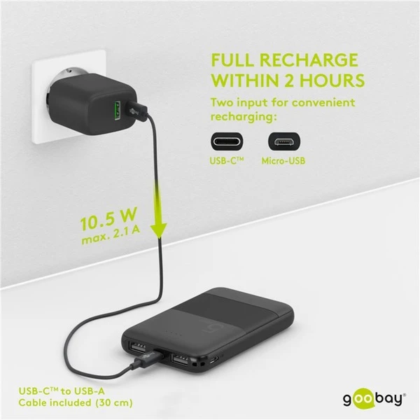Goobay Powerbank Kompakt 5.000 MAh 13 Goobay Powerbank Kompakt 5.000 MAh – Bild 13